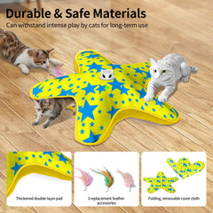 ddxcoo cat toy touch-activated standby mode demonstrated for extended engagement.