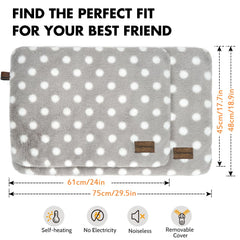 Deamoser self warming cat mat removable cover for easy machine washing.