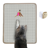 Deapher cat nail file scratcher top view showcases durable sisal mat for safe nail filing.