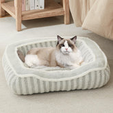 DEBANG HOME dog bed XS grey top view for small pets, cozy resting spot
