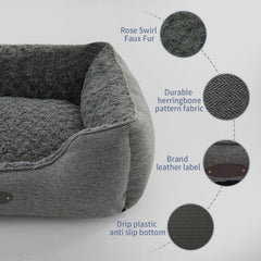 DEBANG HOME extra small bed gray bolsters provide head and neck support for restful lounging