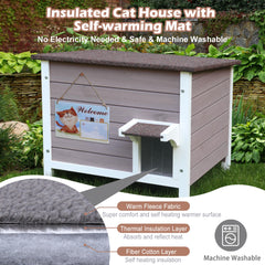 Deblue outdoor cat house foam insulated wall emphasizes all-round warmth and energy efficiency.