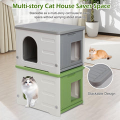 Deblue Waterproof Cat House sturdy HDPE construction ensures durable shelter.