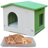 Deblue Weatherproof Cat House exterior for outdoor use with a dry entrance
