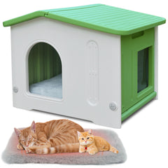 Deblue Weatherproof Cat House exterior for outdoor use with a dry entrance