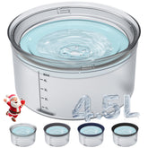 Decflow 1.2Gallon dog water bowl no spill shows large-capacity hydration with clean floors.