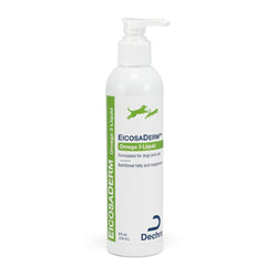 Dechra EicosaDerm bottle with pump for precise dosing and ease of use