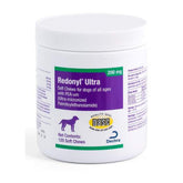 Dechra Redonyl Ultra Soft Chews bottle shows easy dosing for dogs with seasonal allergies