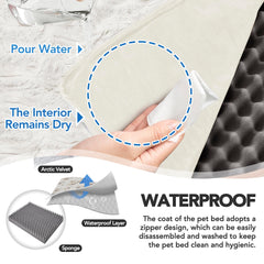 Deconovo bed highlights egg-crate foam core offering breathable, cushioned comfort.