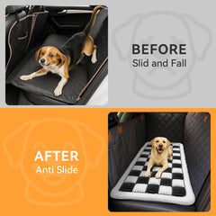 Deep Dream dog bed non-slip backing keeps pets from sliding during braking.
