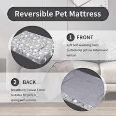 Dekeyoo dog crate mat plush closeup highlights softness and warmth