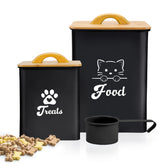 Dekosilave cat food storage container with airtight lids on display, preserving freshness