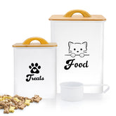 Dekosilave cat food storage large container with airtight lid maintains kibble freshness.