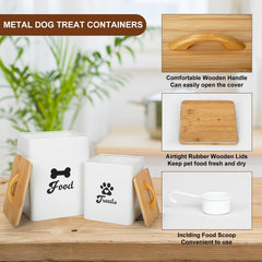 Dekosilave small dog treat container sits on the counter for convenient storage.