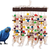 Deloky large bird parrot chewing toy blocks 20x11 inch enrichment image