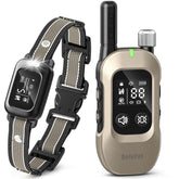 Delupet 2-in-1 bark collar remote demonstrates long-range training in outdoor spaces.