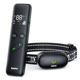 Delupet dog shock collar remote demonstrates 1600ft outdoor training range.