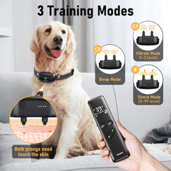 Delupet IPX7 waterproof receiver stands up to rain and splashes during outdoor walks.