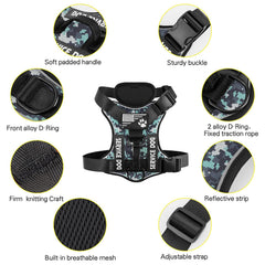 Demigreat service dog harness front clip reduces pulling for safer walks