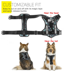 Demigreat service dog harness reflective tape boosts night visibility