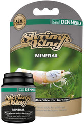 Dennerle Shrimp King Mineral sticks close-up, highlighting mineral-rich formula for moulting support.