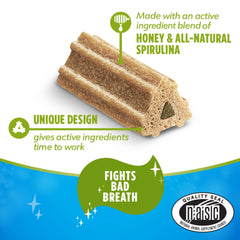Dentalife ActivFresh nine-ridges design helps engage dogs while cleaning teeth.