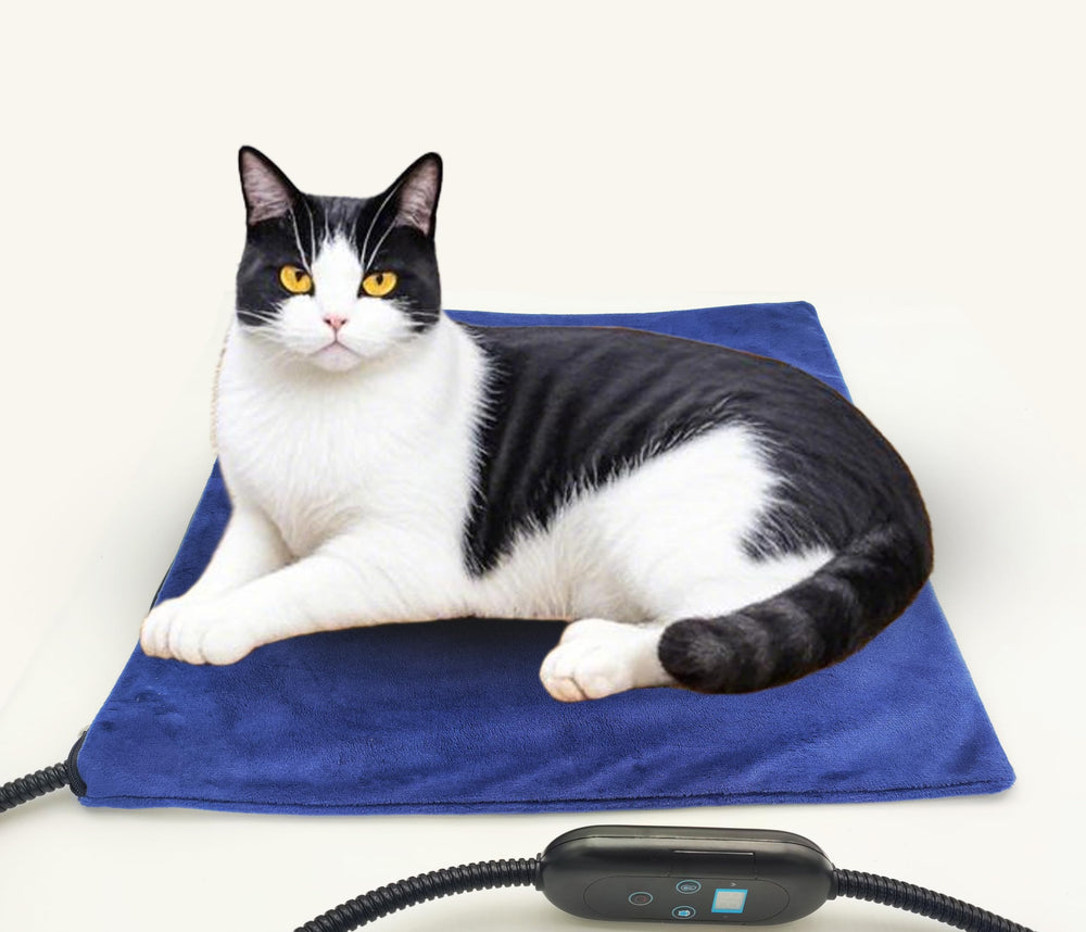 DEOMAN pet heating pad with digital display delivers precise warmth for small pets
