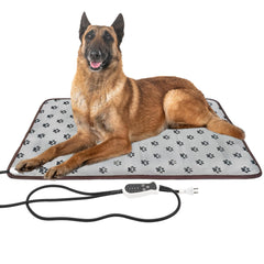 DEOMAN pet heating pad large dog cat setup provides cozy warmth for pets.