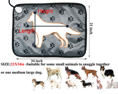 DEOMAN pet heating pad on dog bed usage supports chilly evenings.