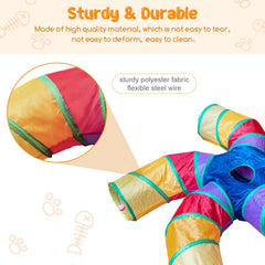 Depets cat tunnel peephole play ball enhances curious observation and fun for cats.
