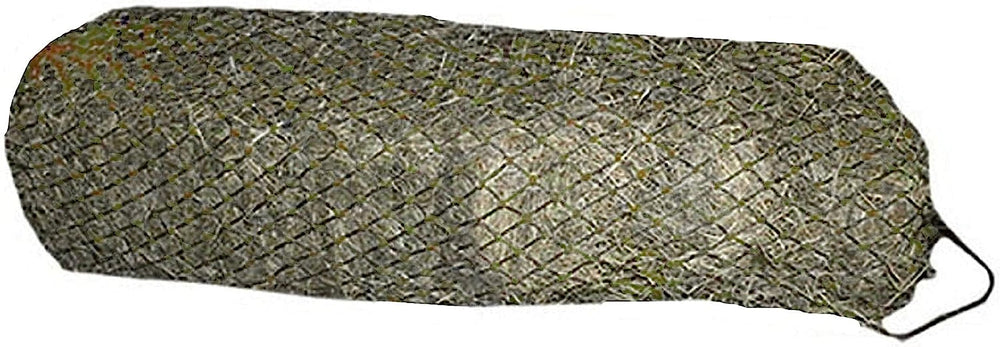 Derby Originals hay bale net setup demonstrates a 90-inch slow-feeder design reducing waste.
