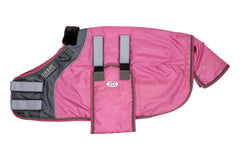Derby Originals no-hardware foal strap closeup shows elastic chest/belly straps for secure fit.