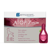 Dermoscent ATOP 7 spot-on large-dog, application between shoulders for easy, targeted care.