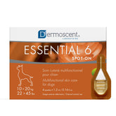 Dermoscent Essential 6 spot-on applied on a dog's coat for easy dosing.