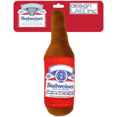 design LAB, Inc. Budweiser beer dog toy 12-inch plush ready for fetch and play.