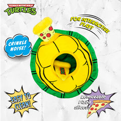 design LAB, Inc. TMNT pizza slices removable close-up for interactive squeaky fun.