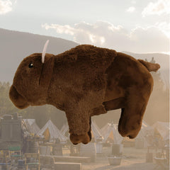 design LAB Yellowstone bison plush toy ultra-soft fabric for cozy naps