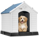DEStar durable waterproof dog house exterior provides sturdy shelter for outdoor pets.