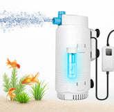 DESUMG aquarium filter with U-V light timer for stable, clear water.