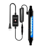 Devopet aquarium U-V light front view showcasing compact design for algae control.