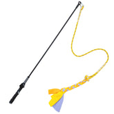 Dewonch Flirt Pole yellow rod for durable dog training and exercise