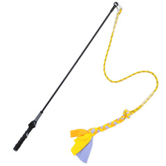 Dewonch Flirt Pole yellow rod for durable dog training and exercise