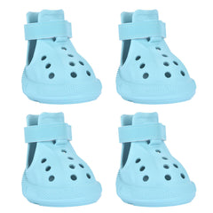 DEWVIE dog shoes with blue adjustable Velcro for secure daily walks.