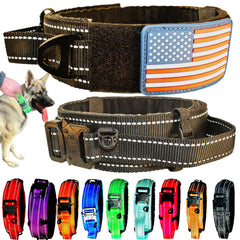 DEZIZEUSK9 2-inch wide tactical collar with handle for confident control during walks.