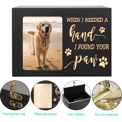 DGDCDV pet urn carved words and paw prints celebrate a bond