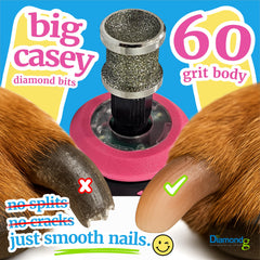 Diamondg 120 grit polishing bowl for smooth nail edges during grooming