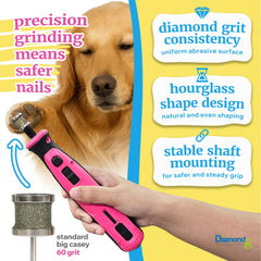 Diamondg diamond grit feature for durable nail grinding performance