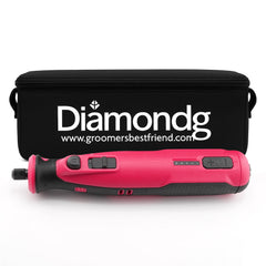 Diamondg cordless dog nail grinder with LED tip for precise trimming.