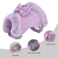 Didog adjustable shoulder straps harness ensures secure, comfy fit for small dogs