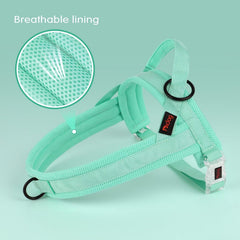 Didog harness soft mesh padded green offers breathable comfort and skin-friendly wear.